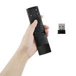 Télécommande universelle Q5 2.4G RF 3D à détection somatosensorielle, finition brossée à la mode