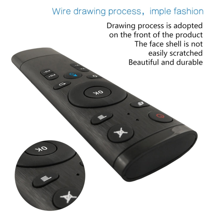 Télécommande universelle Q5 2.4G RF 3D à détection somatosensorielle, finition brossée à la mode