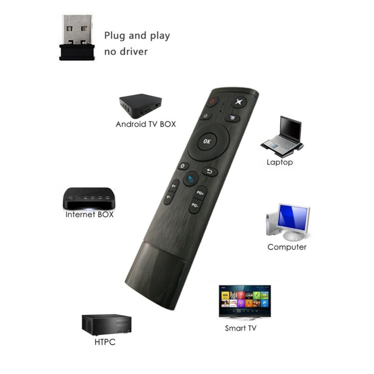 Télécommande universelle Q5 2.4G RF 3D à détection somatosensorielle, finition brossée à la mode