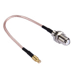 Câble RG316 MCX à femelle F de 15 cm, MCX mâle à femelle F