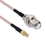 Câble RG316 MCX à femelle F de 15 cm, MCX mâle à femelle F