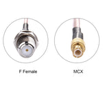 Câble RG316 MCX à femelle F de 15 cm, MCX mâle à femelle F