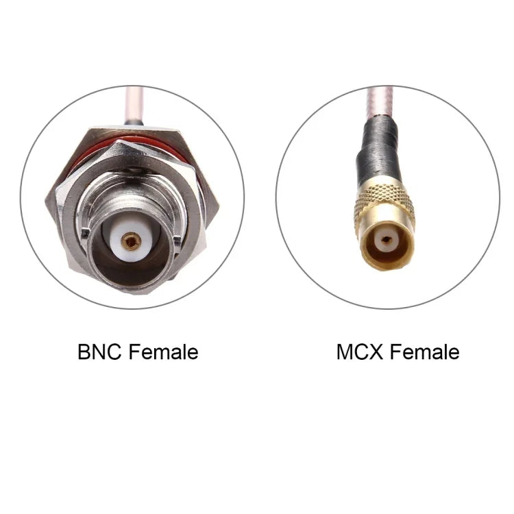 Câble RG316 BNC Femelle vers MCX Femelle 20cm, 20cm