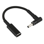 Câble adaptateur PD 100W 18,5-20V 4,0 x 1,35 mm coude vers USB-C / Type-C en nylon tressé, 4,0 x 1,35 mm