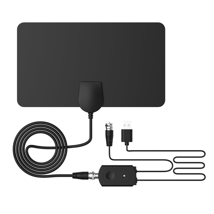 AN-1001 Antenne HDTV intérieure 5dBi/25dBi avec autocollant double face, VHF170-230/UHF470-862MHz, AN-1001