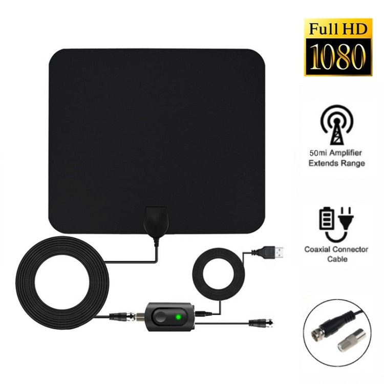 AN-1002 Antenne HDTV d'intérieur 5dBi/25dBi avec ventouse, VHF170-230/UHF470-862MHz, AN-1002
