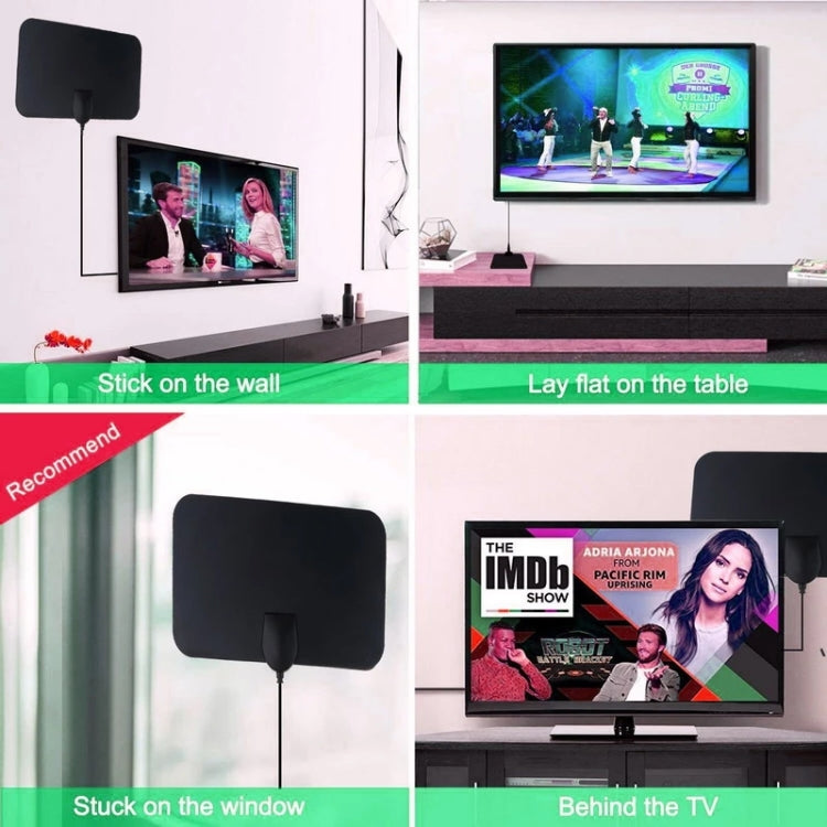 AN-1002 Antenne HDTV d'intérieur 5dBi/25dBi avec ventouse, VHF170-230/UHF470-862MHz, AN-1002