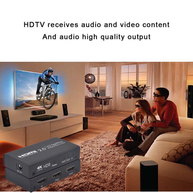 Commutateur séparateur HDMI 2.0 AYS-12V20 1x2 4K Ultra HD, 1x2 4K
