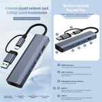 Station d'accueil multifonctionnelle HUB adaptateur BYL-2208TU 5 en 2 USB + USB-C / Type-C vers USB, BYL-2208