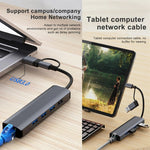 Station d'accueil multifonctionnelle HUB adaptateur BYL-2208TU 5 en 2 USB + USB-C / Type-C vers USB, BYL-2208
