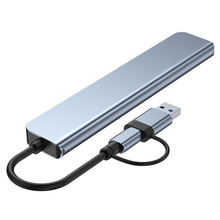 Station d'accueil multifonctionnelle HUB adaptateur BYL-2218TU 8 en 1 USB + USB-C / Type-C vers USB, BYL-2218TU