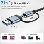 Station d'accueil multifonctionnelle HUB adaptateur BYL-2218TU 8 en 1 USB + USB-C / Type-C vers USB, BYL-2218TU