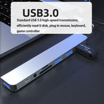 Station d'accueil multifonctionnelle HUB adaptateur BYL-2218TU 8 en 1 USB + USB-C / Type-C vers USB, BYL-2218TU