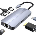 Station d'accueil multifonction 6 en 1 USB-C / Type-C vers USB HUB adaptateur BYL-2209