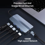 Station d'accueil multifonction 6 en 1 USB-C / Type-C vers USB HUB adaptateur BYL-2209