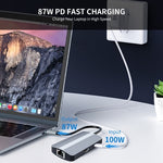 Station d'accueil multifonction 6 en 1 USB-C / Type-C vers USB HUB adaptateur BYL-2209