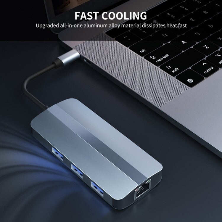 Station d'accueil multifonction 6 en 1 USB-C / Type-C vers USB HUB adaptateur BYL-2209