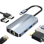 Station d'accueil multifonction 6 en 1 USB-C / Type-C vers USB HUB adaptateur BYL-2203