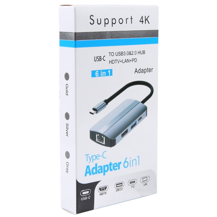 Station d'accueil multifonction 6 en 1 USB-C / Type-C vers USB HUB adaptateur BYL-2203