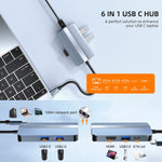 Station d'accueil multifonction 6 en 1 USB-C / Type-C vers USB HUB adaptateur BYL-2203