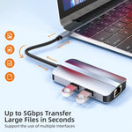 Station d'accueil multifonction 6 en 1 USB-C / Type-C vers USB HUB adaptateur BYL-2203