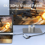 Station d'accueil multifonction 6 en 1 USB-C / Type-C vers USB HUB adaptateur BYL-2203