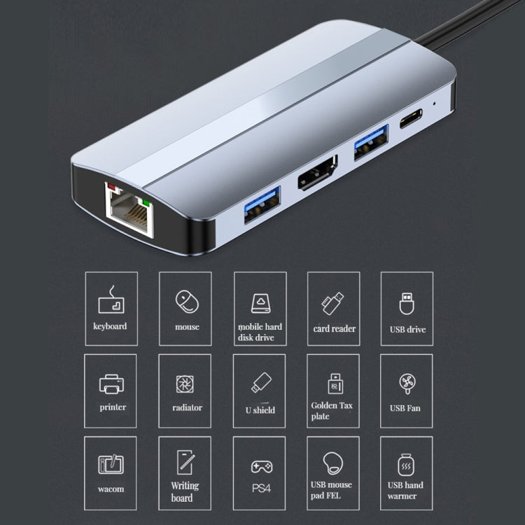 Station d'accueil multifonction 9 en 1 USB-C / Type-C vers USB HUB adaptateur BYL-2206