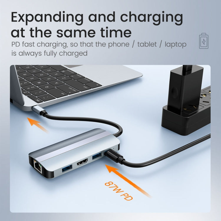 Station d'accueil multifonction 9 en 1 USB-C / Type-C vers USB HUB adaptateur BYL-2206