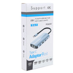 Station d'accueil multifonction 9 en 1 USB-C / Type-C vers USB HUB adaptateur BYL-2206