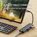 Station d'accueil multifonction 5 en 1 USB-C / Type-C vers USB HUB adaptateur avec port réseau 1000M, BYL-2302