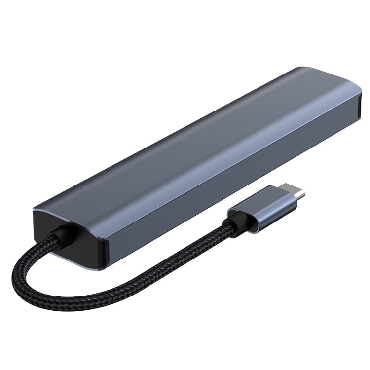 Station d'accueil multifonction 6 en 1 USB-C / Type-C vers USB HUB adaptateur avec port réseau 1000M, BYL-2210