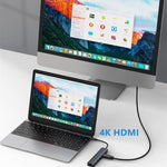 Station d'accueil multifonction 6 en 1 USB-C / Type-C vers USB HUB adaptateur avec port réseau 1000M, BYL-2210