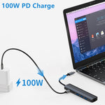 Station d'accueil multifonction 6 en 1 USB-C / Type-C vers USB HUB adaptateur avec port réseau 1000M, BYL-2210