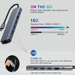Station d'accueil multifonction 6 en 1 USB-C / Type-C vers USB HUB adaptateur avec port réseau 1000M, BYL-2210