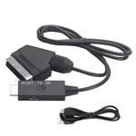 Convertisseur Scart vers HDMI Compatible, Adaptateur Câble Vidéo Audio, Scart vers HDMI