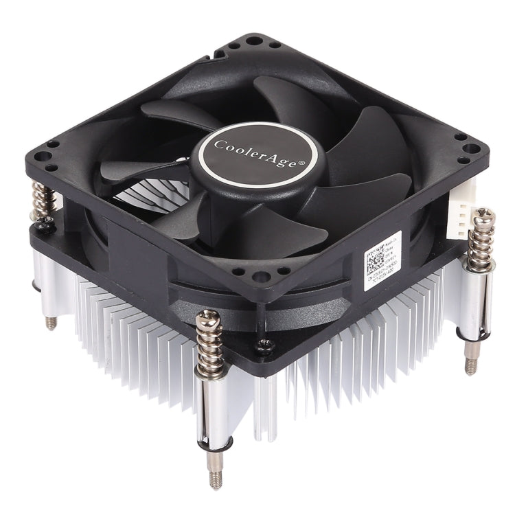 Ventilateur silencieux 4 broches pour refroidisseur CPU avec dissipateur thermique en aluminium épaissi pour Intel 1155 / 1150 / 1151, Intel 1155 / 1150 / 1151