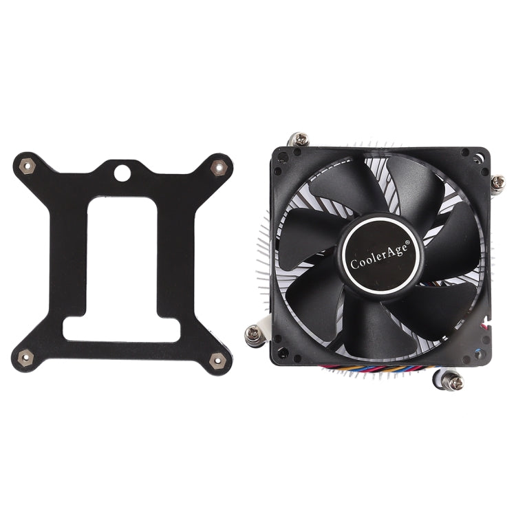Ventilateur silencieux 4 broches pour refroidisseur CPU avec dissipateur thermique en aluminium épaissi pour Intel 1155 / 1150 / 1151, Intel 1155 / 1150 / 1151