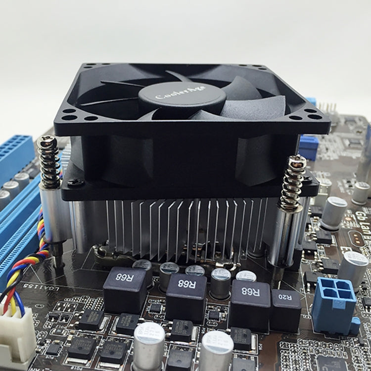Ventilateur silencieux 4 broches pour refroidisseur CPU avec dissipateur thermique en aluminium épaissi pour Intel 1155 / 1150 / 1151, Intel 1155 / 1150 / 1151