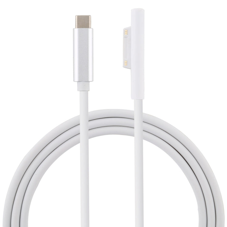 Câble chargeur adaptateur secteur Surface Pro 7 / 6 / 5 vers interfaces USB-C / Type-C mâle pour Microsoft Surface Pro 7 / 6 / 5 / 4 / 3 / Microsoft Surface Go, Type-C vers Microsoft Surface