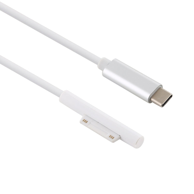 Câble chargeur adaptateur secteur Surface Pro 7 / 6 / 5 vers interfaces USB-C / Type-C mâle pour Microsoft Surface Pro 7 / 6 / 5 / 4 / 3 / Microsoft Surface Go, Type-C vers Microsoft Surface