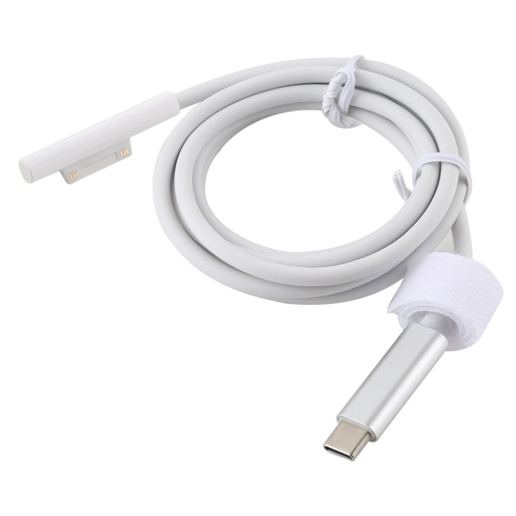 Câble chargeur adaptateur secteur Surface Pro 7 / 6 / 5 vers interfaces USB-C / Type-C mâle pour Microsoft Surface Pro 7 / 6 / 5 / 4 / 3 / Microsoft Surface Go, Type-C vers Microsoft Surface