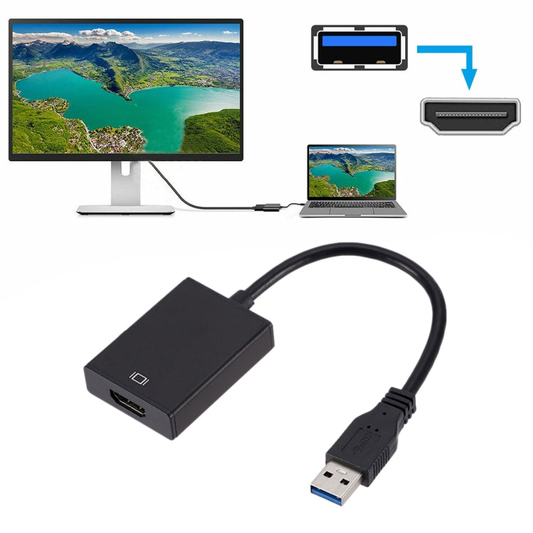 Câble convertisseur carte graphique externe USB 3.0 vers HDMI