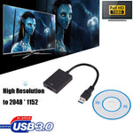 Câble convertisseur carte graphique externe USB 3.0 vers HDMI