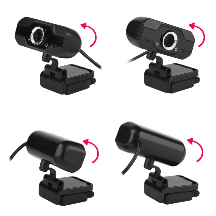 Webcam HD 720P HXSJ S50 30fps 100 mégapixels pour ordinateur de bureau / portable / Smart TV, avec microphone à absorption acoustique de 10 m, longueur de câble : 1,4 m, S50