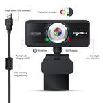 Webcam HD 720P HXSJ S90 30fps 1 mégapixel pour ordinateur de bureau / portable / TV Android, avec microphone absorbant le son de 8 m, longueur du câble : 1,5 m, S90