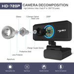 Webcam HD 720P HXSJ S90 30fps 1 mégapixel pour ordinateur de bureau / portable / TV Android, avec microphone absorbant le son de 8 m, longueur du câble : 1,5 m, S90