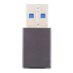 Adaptateur en alliage d’aluminium USB 3.0 mâle vers Type-C / USB-C femelle, USB 3.0 mâle vers Type-C femelle