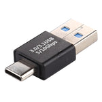 Adaptateur en alliage d’aluminium Type-C / USB-C mâle vers USB 3.0 mâle, Type-C mâle vers USB 3.0 mâle