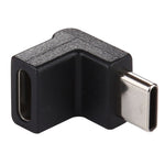 Adaptateur en alliage d’aluminium Type-C / USB-C mâle vers Type-C / USB-C femelle à angle de 90 degrés, Type-C mâle vers Type-C femelle