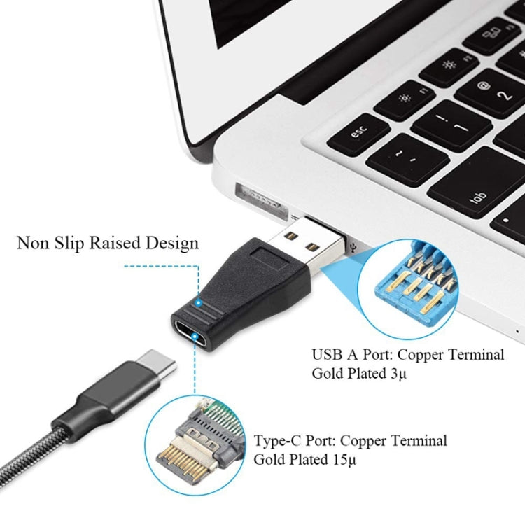 Adaptateur connecteur USB 3.0 mâle vers USB-C / Type-C 3.1 femelle, AM vers USB Type-C